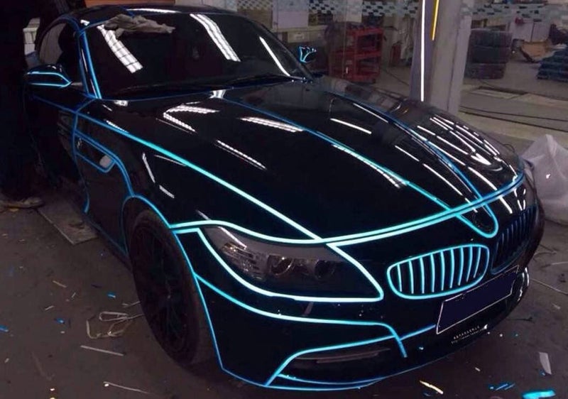 fangfei 0.4" X148' Car Reflective Body Rim Funny DIY Stickers Warning Safety Auto Motorcycle Bike Decal Body Cover Decoration Strip(Blue) - Image 1